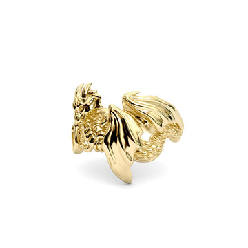 Dragon Wrap Solid 14 Gold Ring GTR1504